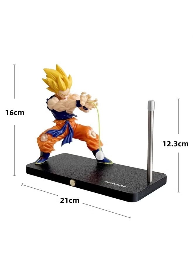 Vierex Dragon Ball Z Son Goku 3D Night Light | Anime LED Touch Lamp with Kamehameha Design | Magnetic Creative Desk Decoration & Collectible Model | Cool Gifts for Boys, Kids & Fans - Image 4