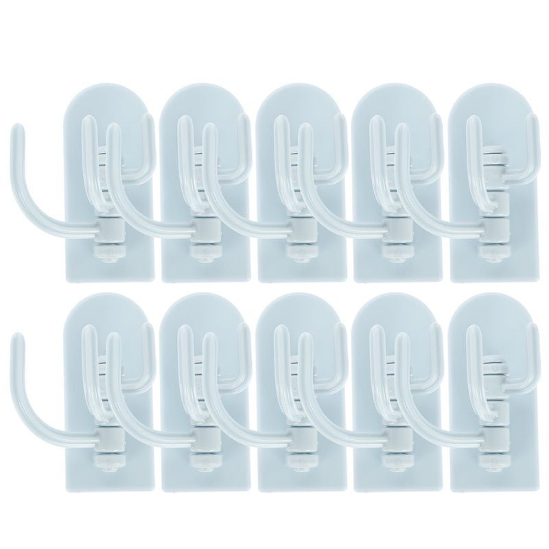 Stainless Steel Wall Mounted Hooks 10pcs Blue For Bathroom Kitchen Towel Coat Broom - Image 2