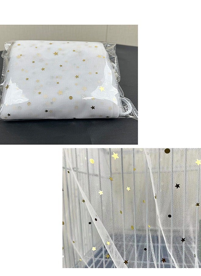 Realfrog XXL Birdcage Star Mesh Cover, Adjustable Birdcage Mesh Cover Birdcage Seed Feather Catcher Soft Skirt Cover Birdcage Nylon Mesh Netting Suitable for Parrot Parrot Macaw Round Square Cage to Prevent Scattering and Clutter  - Image 2