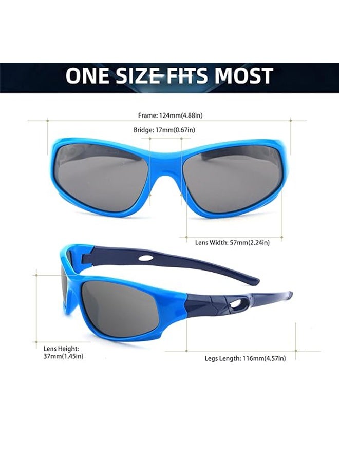نظارات شمسية للأطفال، نظارات شمسية رياضية مستقطبة للحماية من الأشعة فوق البنفسجية، نظارات شمسية للأطفال الصغار وشاطئ البيسبول - Image 2