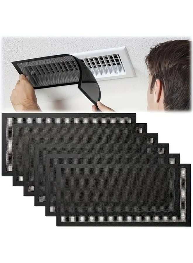 Magnetic Vent Cover 4x10 Inch Black PVC Tool Free Installation Dustproof - Image 1
