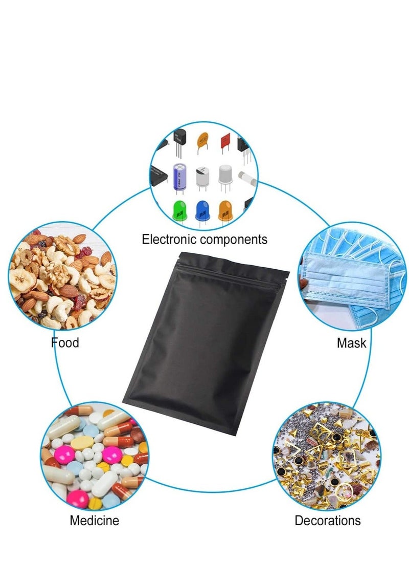 KASTWAVE 200 Packs Resealable Smell Proof Bags Mylar Bags Aluminum Foil Pouch Bag Holographic Flat Foil Bags for Favor Food Storage Gift Package Supplies 18x26cm  - Image 4