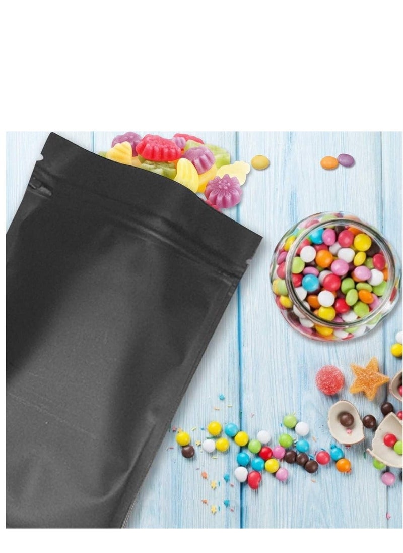 KASTWAVE 200 Packs Resealable Smell Proof Bags Mylar Bags Aluminum Foil Pouch Bag Holographic Flat Foil Bags for Favor Food Storage Gift Package Supplies 18x26cm  - Image 2