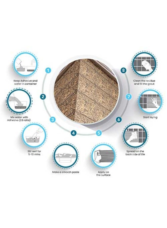 سوماني SEF 888 لاصق البلاط والحجر - لاصق أسمنتي عالي الأداء ومقاوم للماء ومعدل بالبوليمر للبلاط المزجج والأحجار الطبيعية - Image 2
