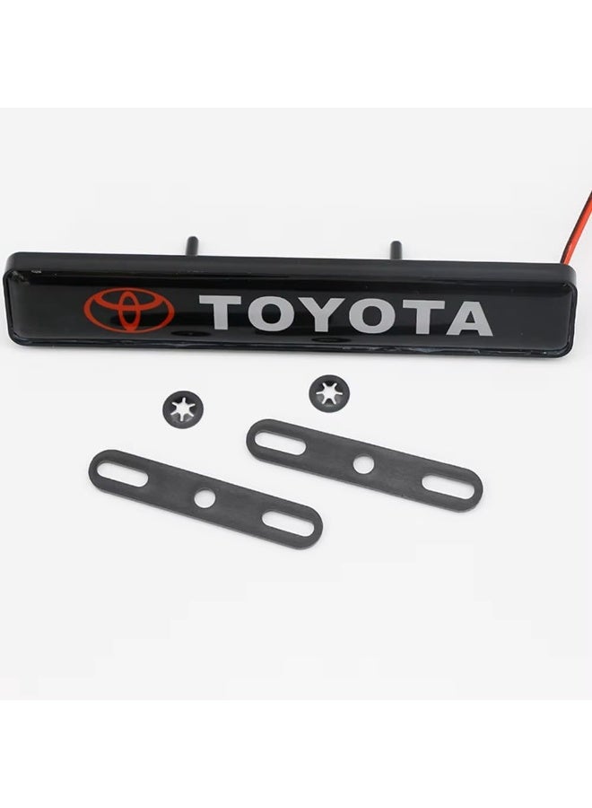 Vierex Front Grille Center Light Badge for Toyota Illuminated Car Logo Emblem for Corolla, Camry, RAV4, Avalon, Land Cruiser, Highlander, 4Runner, Tundra | LED Center Grille Light Car Styling Accessories - Image 1