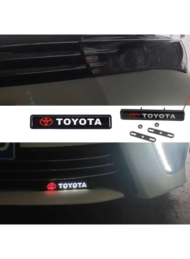 Vierex Front Grille Center Light Badge for Toyota Illuminated Car Logo Emblem for Corolla, Camry, RAV4, Avalon, Land Cruiser, Highlander, 4Runner, Tundra | LED Center Grille Light Car Styling Accessories - Image 2
