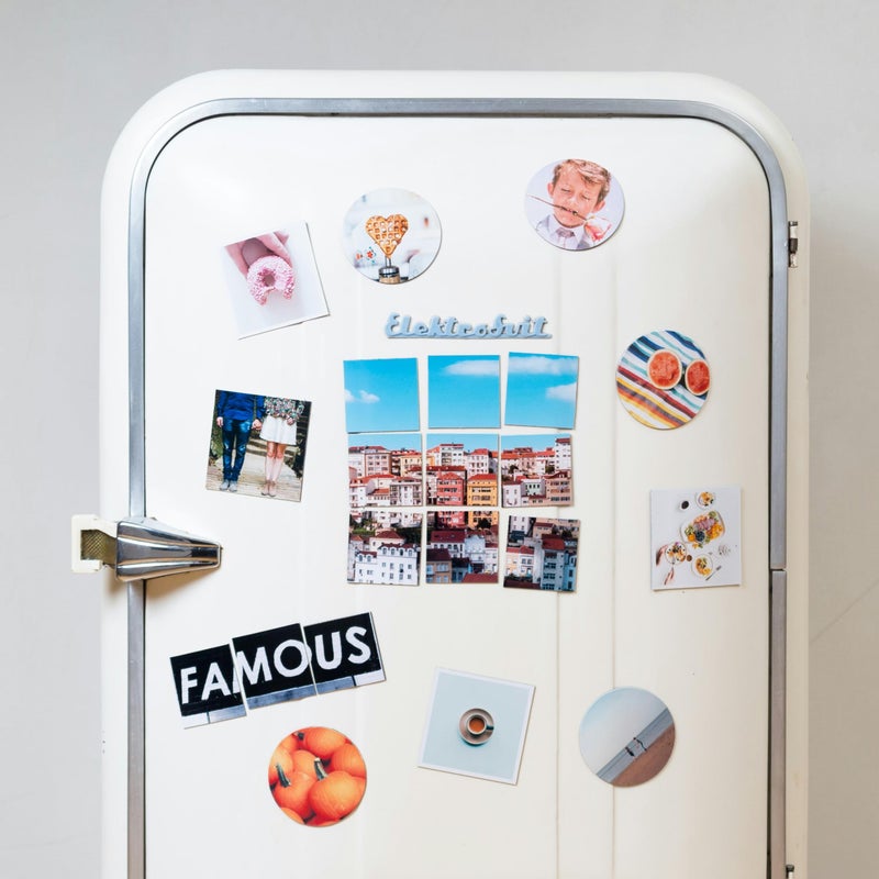 AceSubli 80 PCS Sublimation Magnet Blanks Bulk 3x3 in, 40 Metal Sublimation Blanks and 40 Soft Magnets, Square Metal Sublimation Fridge Magnet Photo Blanks for Refrigerator as Personalized Gift - Image 3