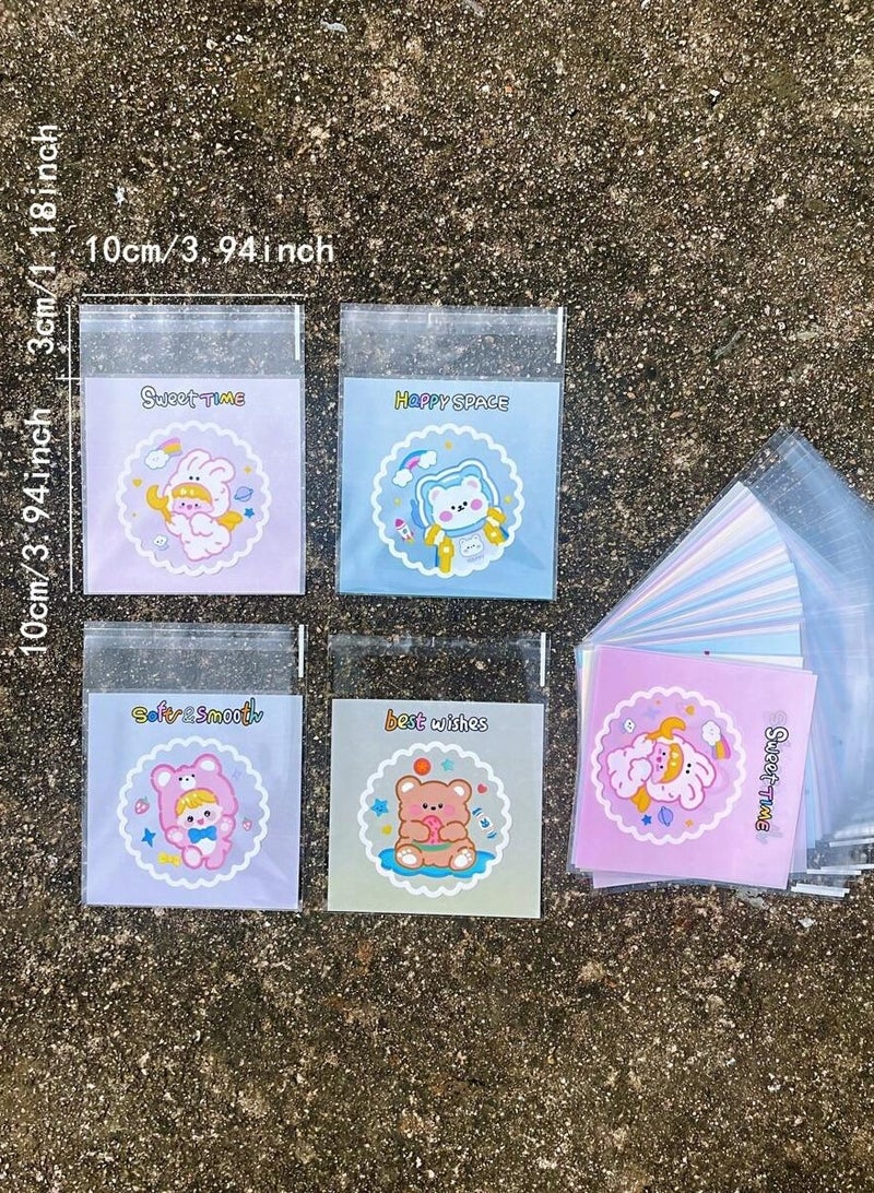 Cute cartoon design small gift bags suitable for small gifts, cookies and all kinds of sweets for children 50 bags - Image 3