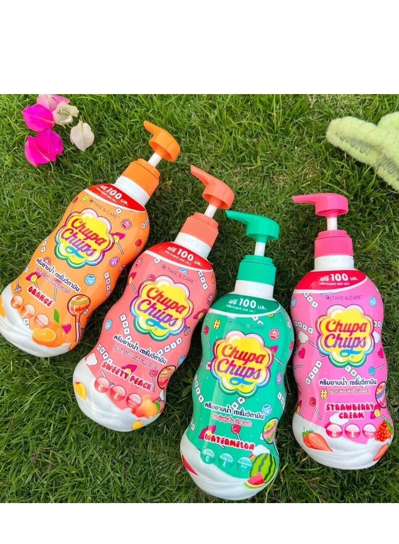 Chupa Chups Bath and Shower Cream Strawberry 550ml - Image 3