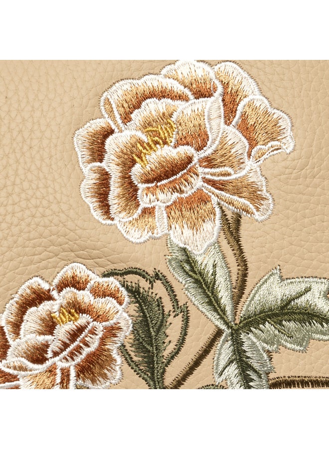 Zooler Women's Handbag,  New Style Bag, Chinese-style Carnation Embroidery Shoulder Crossbody Bag, Birthday Mother's Day Gift For Mom