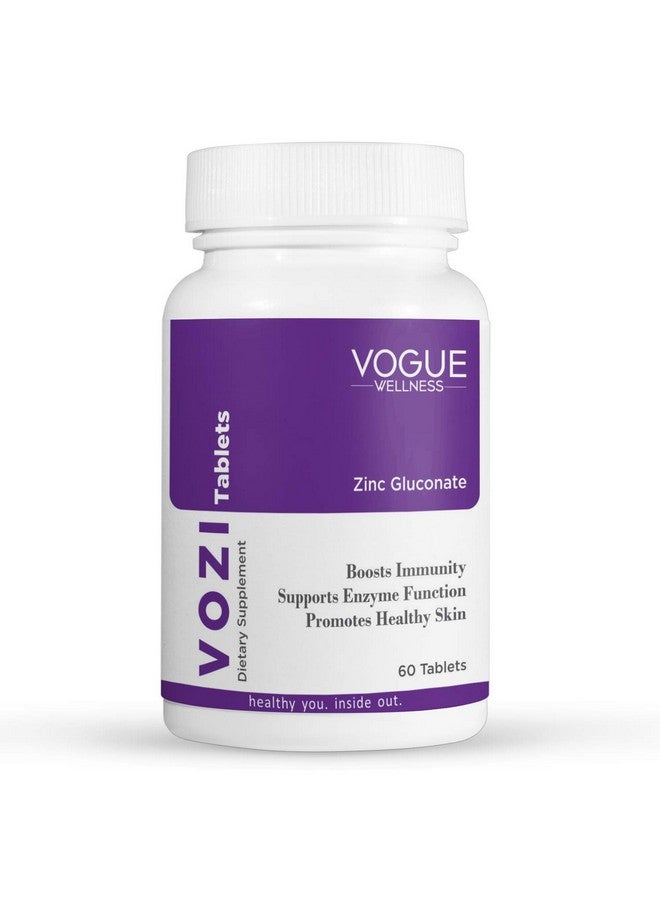 Vogue Wellness Vozi Zinc Gluconate For Immunity Booster, Promotes Healthy Skin (60 No)-(Pack Of 1) - Image 1
