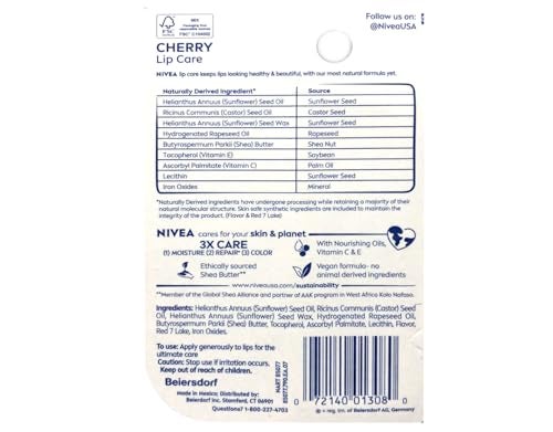 Nivea Lip Care Fruity Shine Cherry 48gm - Image 5