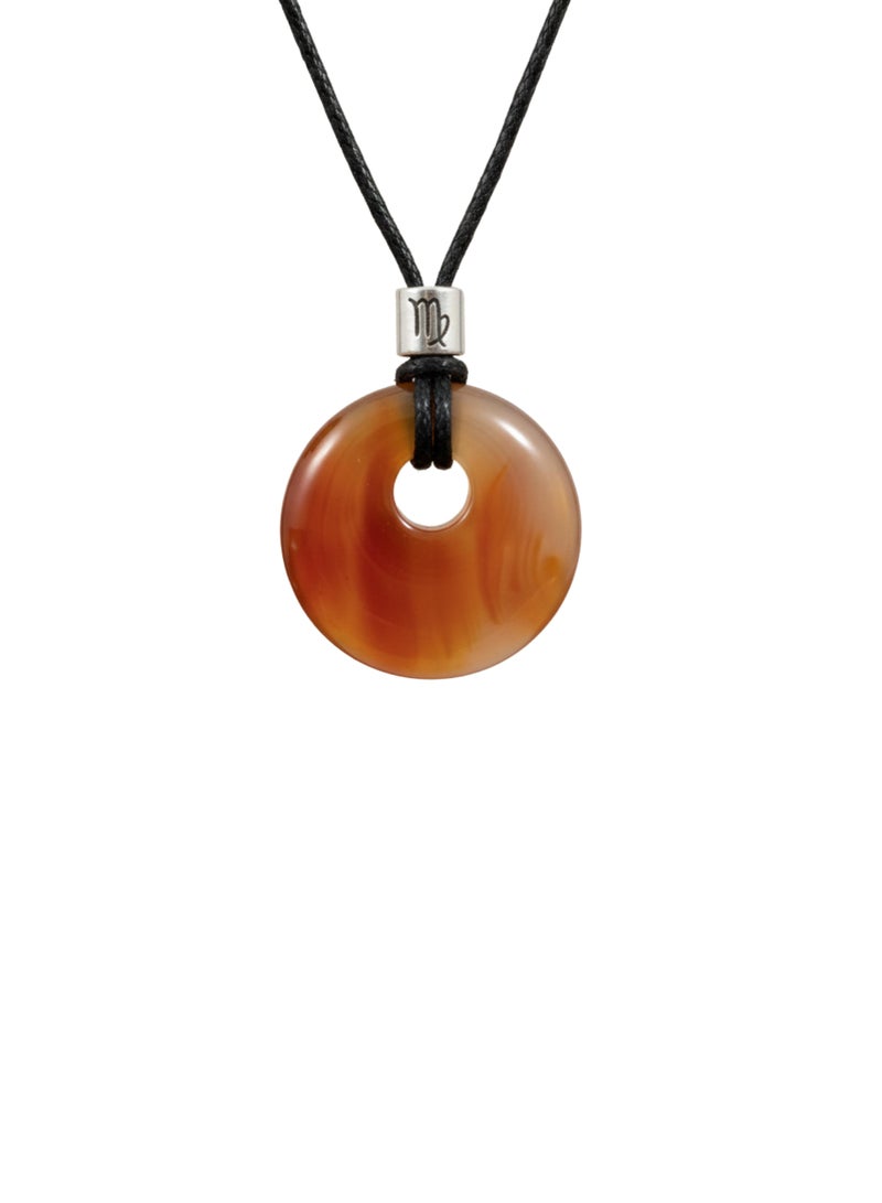 British Fossils Zodiac Pendant Virgo - Carnelian - Image 1