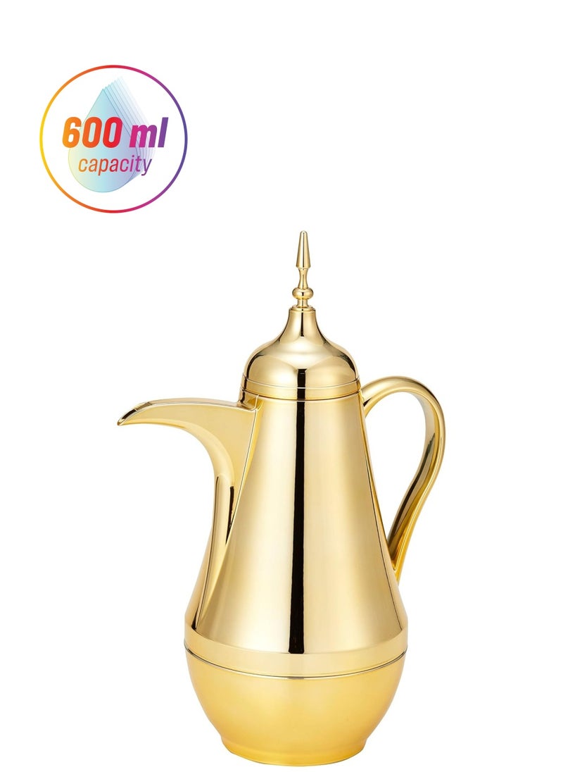 BLACKSTONE 600ML Arabic Vacuum Flask Leakproof Thermos for Tea or Coffee Gold  - Image 1