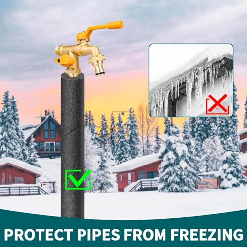 Aecsze 1 Pcs Pipe Insulation Foam Tube, 15.7 Inches Black Foam Snake Pipe Wrap Protection , Multi-Purpose Soft Foam Tubing for Swimming Pool Noodle, Water Pipes, and Winter Pipe Protectio - Image 4