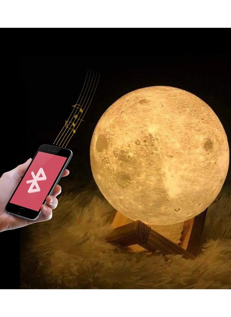Generic - Desert camel Moon Lamp Wireless Bluetooth Speaker Moonlight 16 Colours LED Night Light Remote Control Moon Lamp Wireless Speaker Diameter 18 cm - Image 1