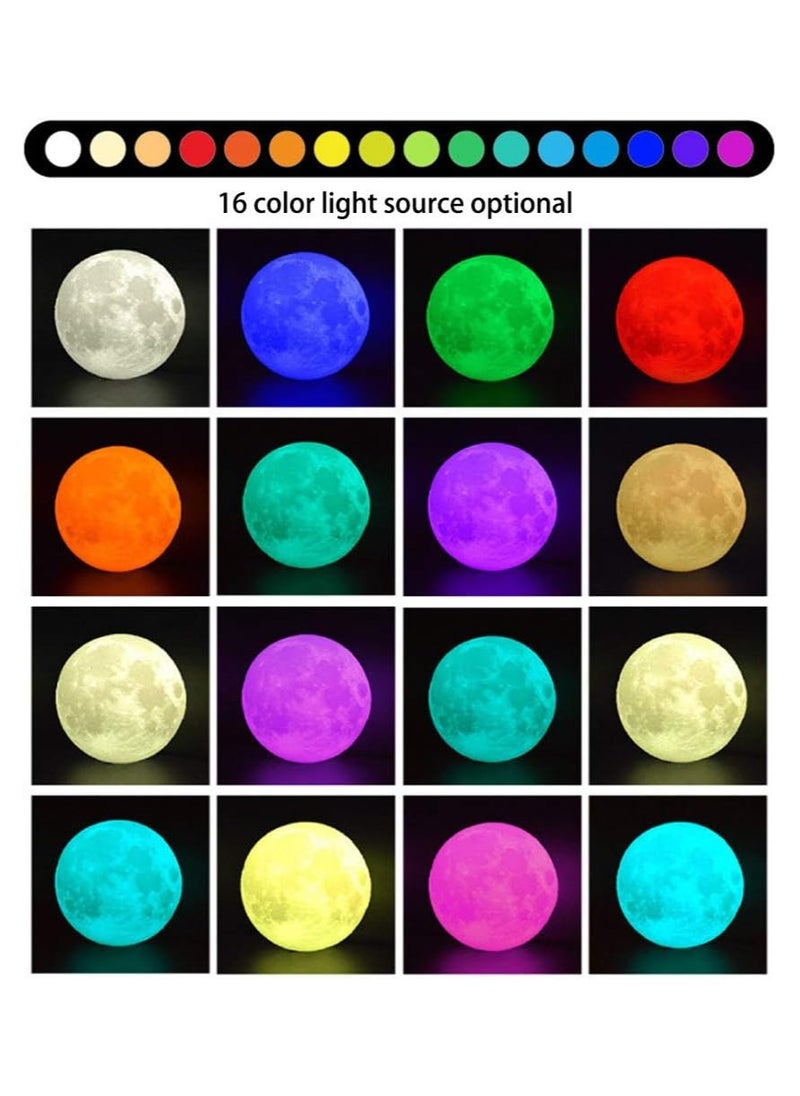 Generic - Desert camel Moon Lamp Wireless Bluetooth Speaker Moonlight 16 Colours LED Night Light Remote Control Moon Lamp Wireless Speaker Diameter 18 cm - Image 1