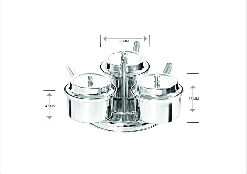 THW Stainless Steel 3 in 1 pickle set Large size - Image 5