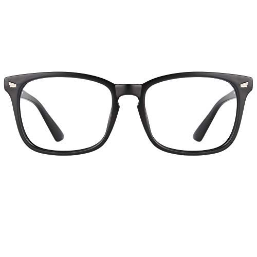 GQUEEN Fashion Glasses Non Prescription Fake Glasses for Women Men Clear Lens Square Matte Black, 201582 - Image 1
