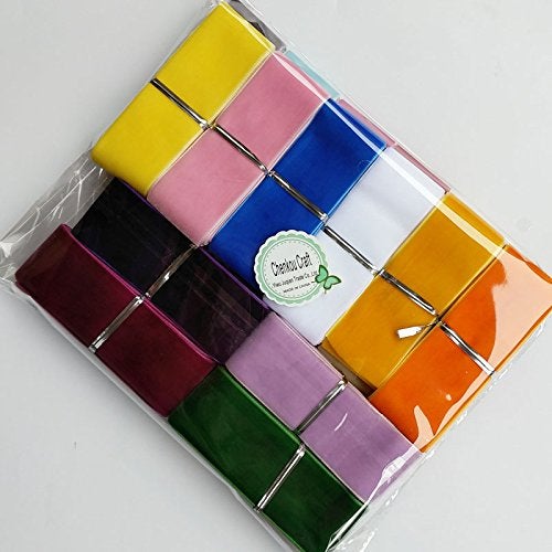 Chenkou Craft 20Yards 1 1/2" Velvet Ribbon Total 20 Colors Assorted Lots Bulk - Image 5