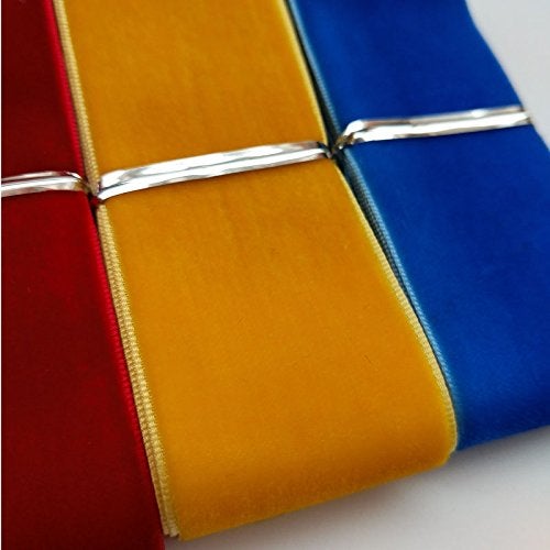 Chenkou Craft 20Yards 1 1/2" Velvet Ribbon Total 20 Colors Assorted Lots Bulk - Image 3