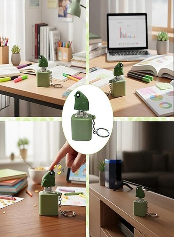 SUNBEET Frog Croaking Fidget Toy, Rechargeable Frog Croaking Keychain with Sound LED Lights, Frog Fidget Clicker, Fun & Portable Anxiety Relief Toy (Frog LED Keychain) - Image 2