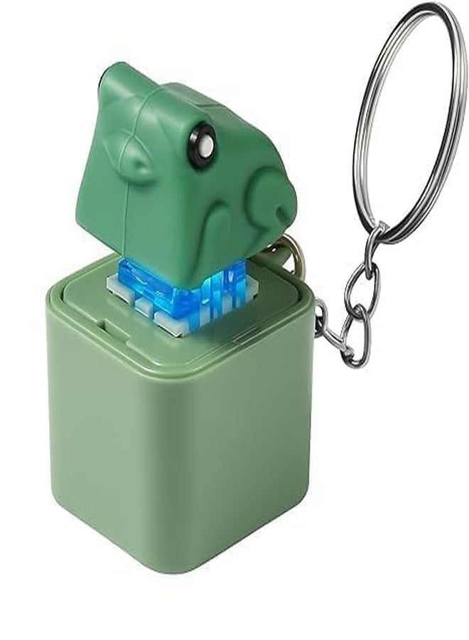 SUNBEET Frog Croaking Fidget Toy, Rechargeable Frog Croaking Keychain with Sound LED Lights, Frog Fidget Clicker, Fun & Portable Anxiety Relief Toy (Frog LED Keychain) - Image 1
