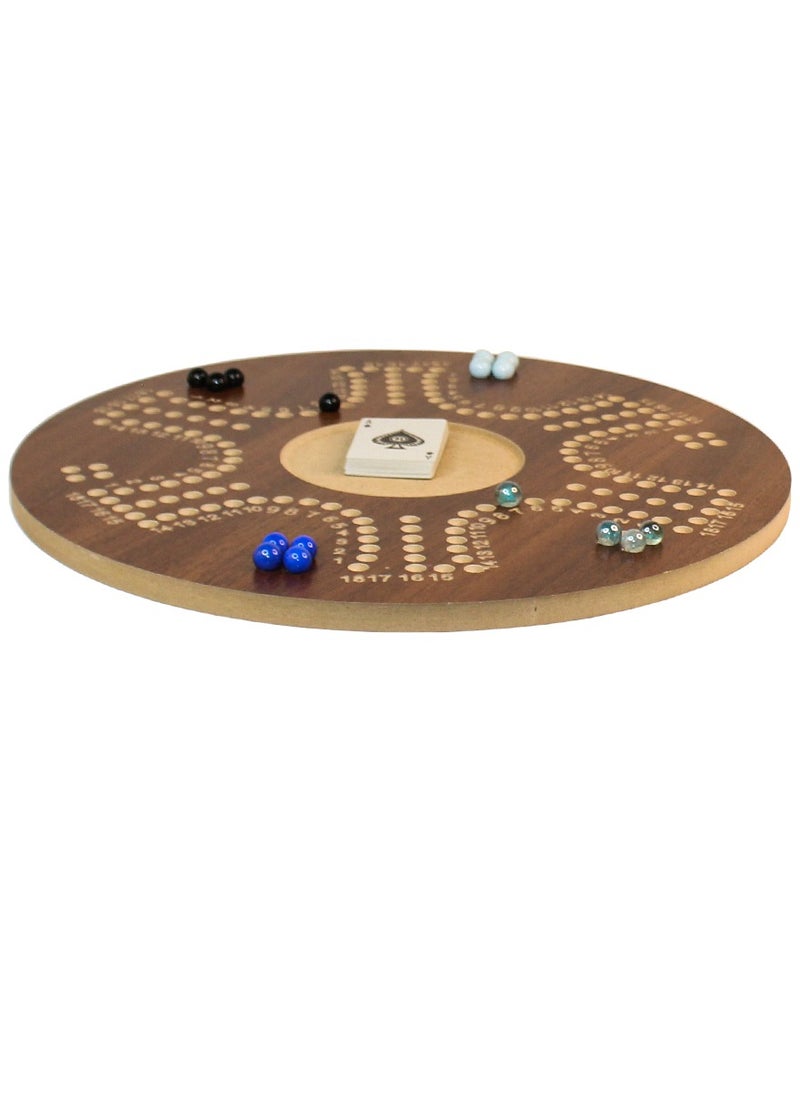 ISHWAZ - Jackaroo Game - 6 Player Jackaroo Board Game With 1 Deck Of Cards And 16 Marbles - portable easy to carry and durable, board games for family, adults, Youth, Kids, and Friends, Jakaro Game - Image 1