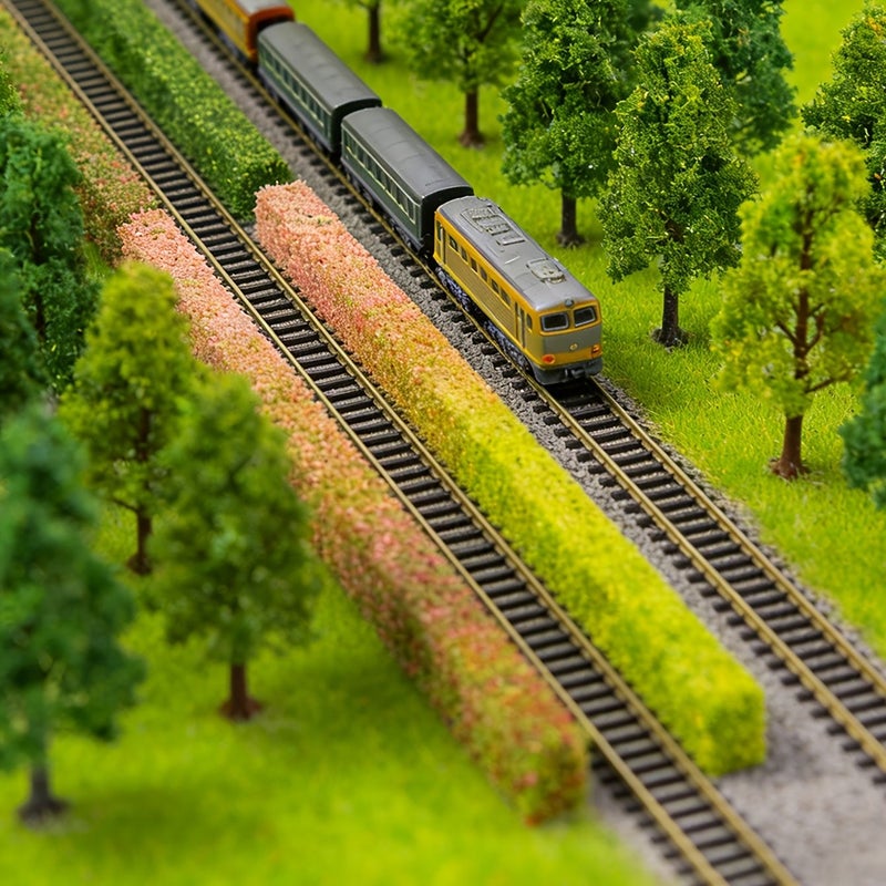 Rose Green 4 Miniature Bush Models for Sandbox Train Scene Decor - Image 1