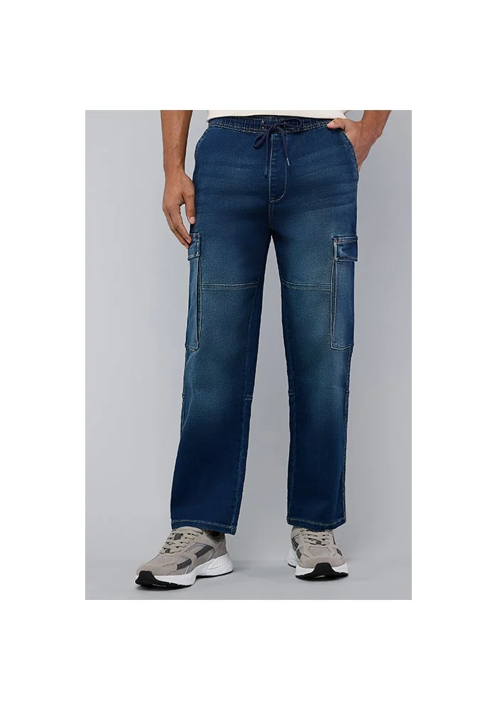أر أند بي Washed Cargo Jeans with Drawstring Waist