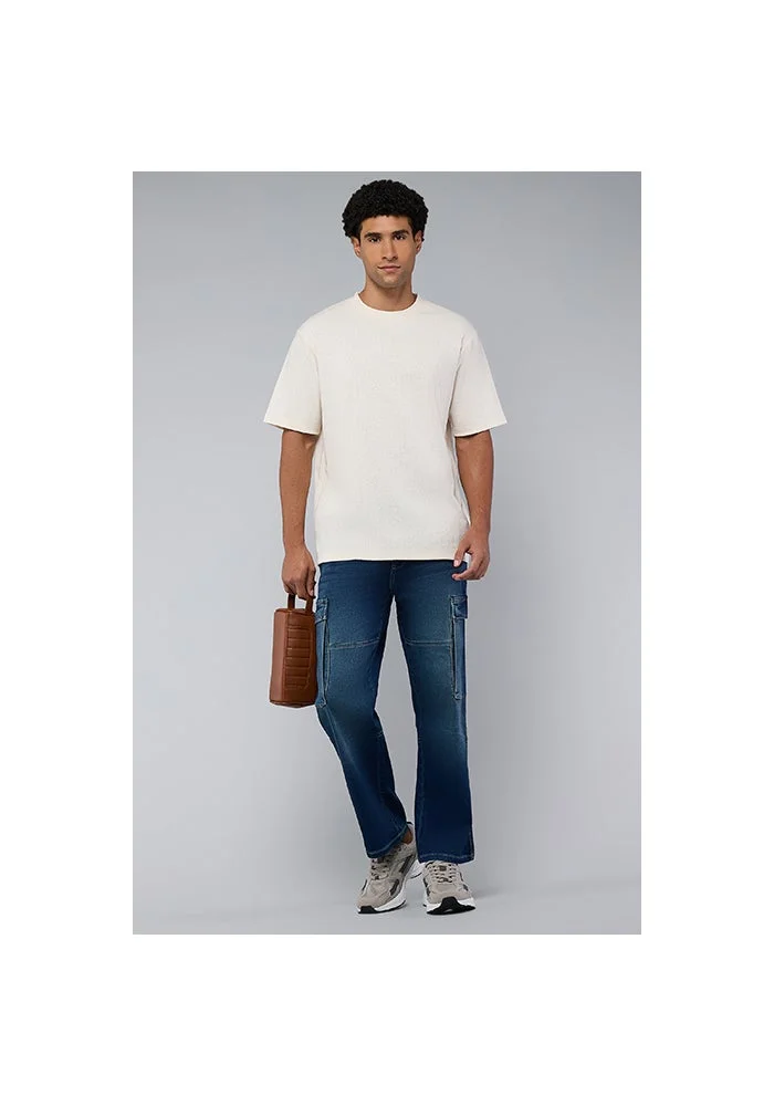 أر أند بي Washed Cargo Jeans with Drawstring Waist