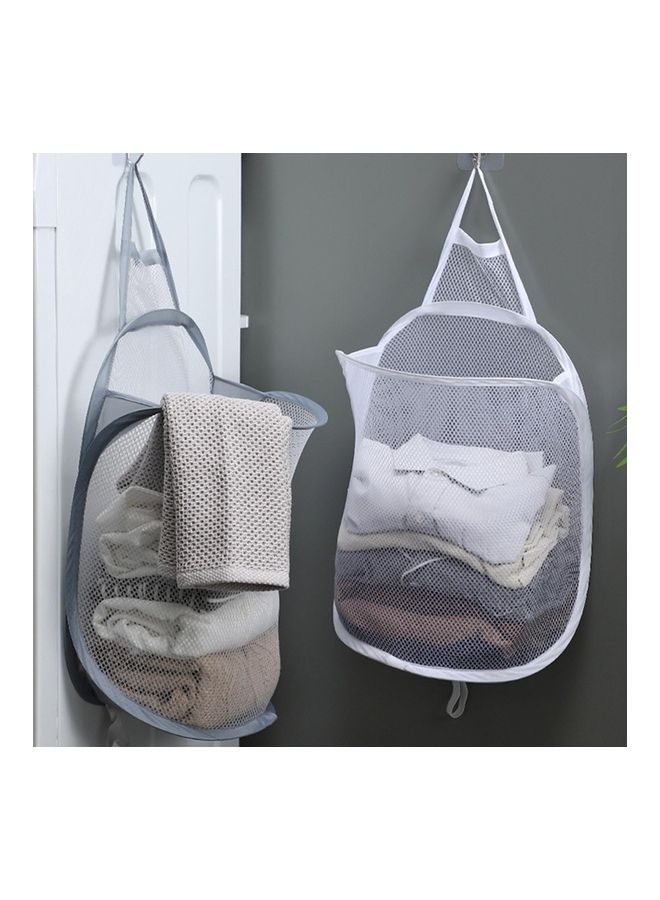 Loquat Foldable Laundry Basket White - Image 3