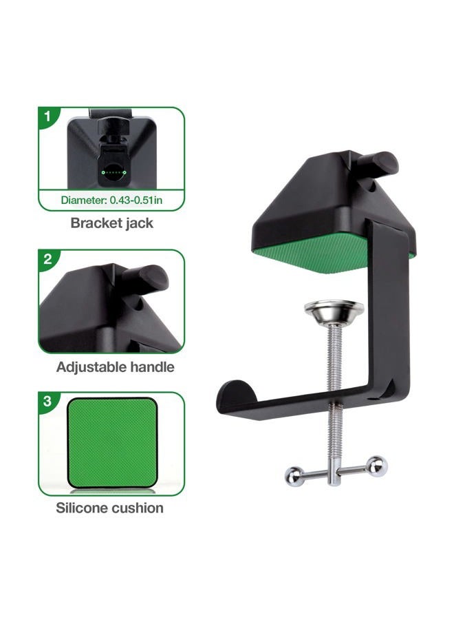 SUNMON Heavy-Duty Metal Table Mount Clamp, Desk Table Mount C Clamp For Microphone Mic Suspension Boom Scissor Arm with Adjustable Screw, Fits up to 2.48 inches/6.2cm Desktop Thickness - Image 2