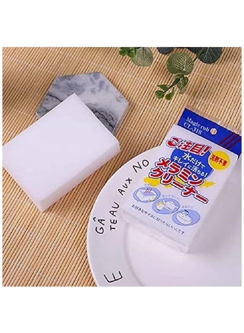 Magic Cleaning Sponge – Multi-Purpose Removes Tough Stains Without Cleaners Perfect for Kitchen, Bathroom, Walls & More – White  - Image 1