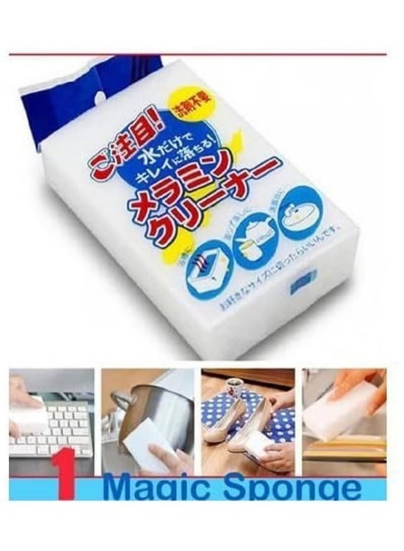 Magic Cleaning Sponge – Multi-Purpose Removes Tough Stains Without Cleaners Perfect for Kitchen, Bathroom, Walls & More – White  - Image 2