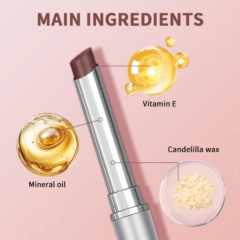 BAISEN DIARY 3PCS Honey Lipstick Tinted Lip Balm - Sheer Hydrating Lipstick for All Skin Tones - Moisturizing Lip Color, Nourishing Lip Balm with a Hint of Natural Black Cherry Tint (Black & Nude & Pink) - Image 5