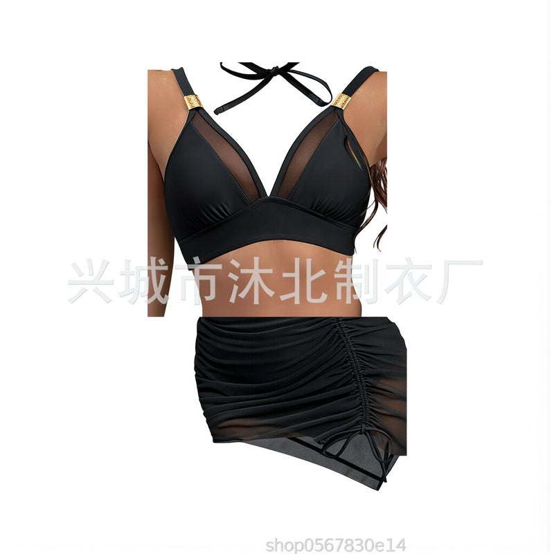 Ultra Light Women 3 Piece Bikini Set Foldable Travel Swimwear S - Image 2
