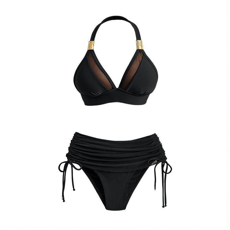 Ultra Light Women 3 Piece Bikini Set Foldable Travel Swimwear S - Image 1