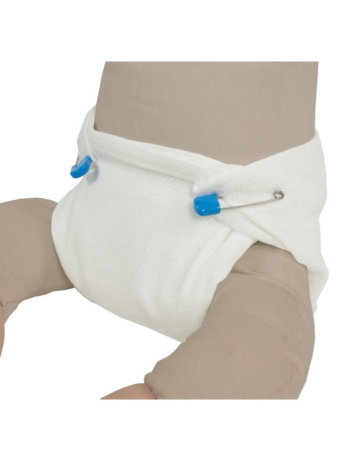 أوسوكوزي حفاضات OsoCozy القماشية المسطحة المبيضة Birdseye (12 قطعة) - 27.5 × 30.5 بوصة، حفاضات أطفال من القماش المسطح بطبقة واحدة مصنوعة من قطن Birdseye الناعم والمتين بنسبة 100% - Image 3