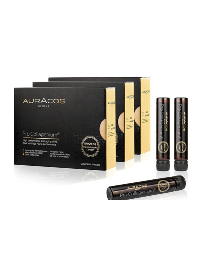 Auracos Pro Collagenium High Performance Anti Aging Drink pack of 3 1050ml - Image 2