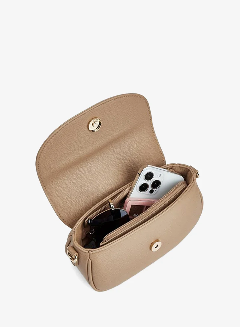 Flora Bella By Shoexpress WHITE Crossbody Bag With Adjustable Shoulder Strap With Laser Cut Design for Women | Best Price UAE