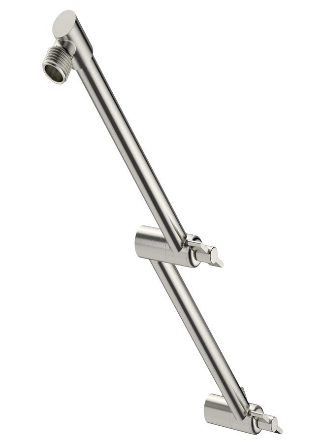 Lordear Shower Extension Arm 12 Inch,Foldable Shower Head Extension Brushed Nickel,Adjustable Height Angle,Solid Stainless Steel Shower Extender Arm for Rain Shower Head With Universal Connection - Image 1