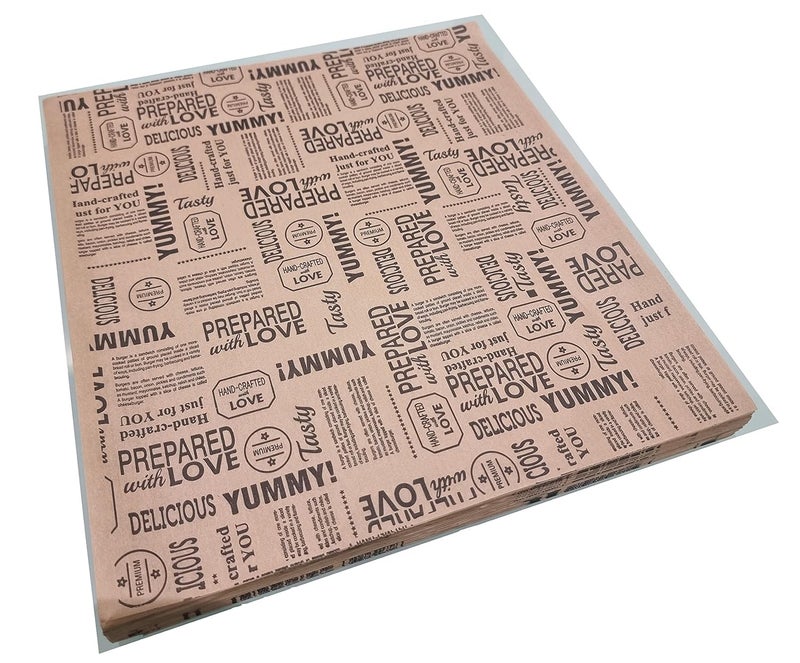 Inditradition Food-Grade Brown Food Wrapping Paper Sheets, Leak-Proof (Pack of 250 Sheets, 11 x 12, Newspaper Print) - Image 5
