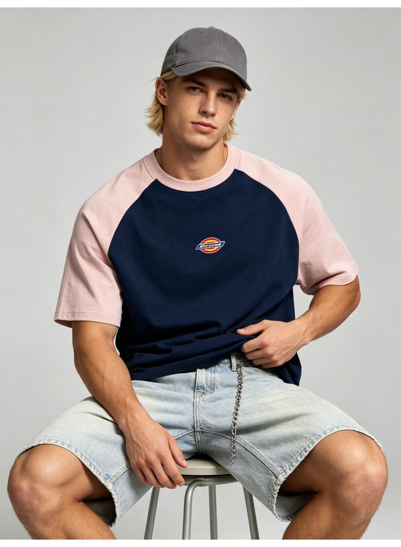 Dickies Loose short-sleeved T-shirts for men and women with shoulder inserts in summer with contrast stitching. - Image 3