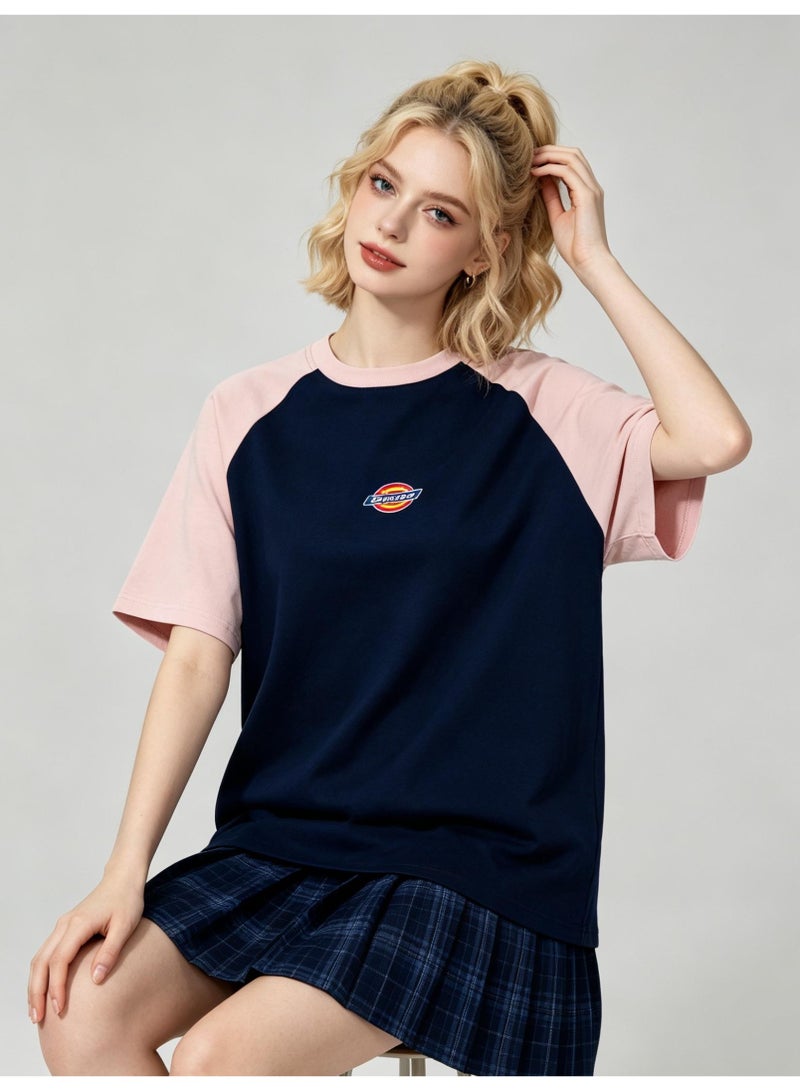 Dickies Loose short-sleeved T-shirts for men and women with shoulder inserts in summer with contrast stitching. - Image 2