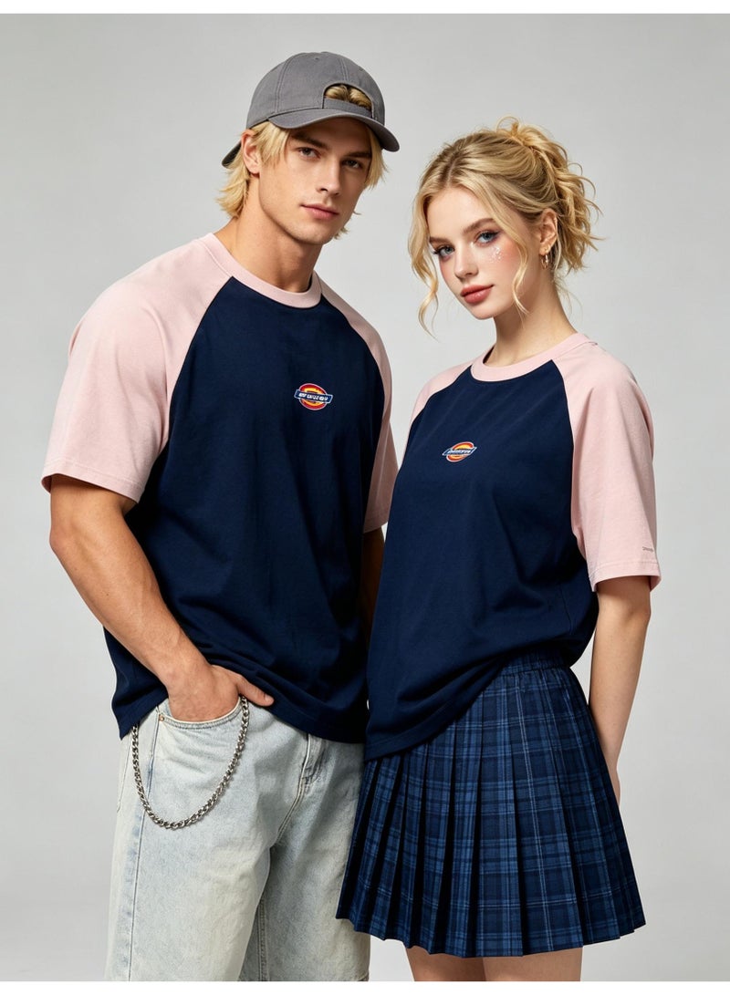 Dickies Loose short-sleeved T-shirts for men and women with shoulder inserts in summer with contrast stitching. - Image 1