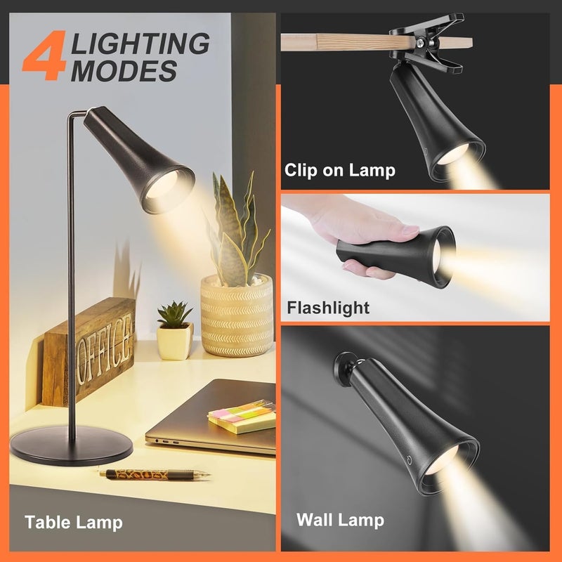 PARSPAR 4 in 1 Magnetic LED Desk Lamp Table Lamp for Study Desk Light with Powerful Neodymium Magnets Adjustable Brightness Reading Lamp USB C Charging - Image 4