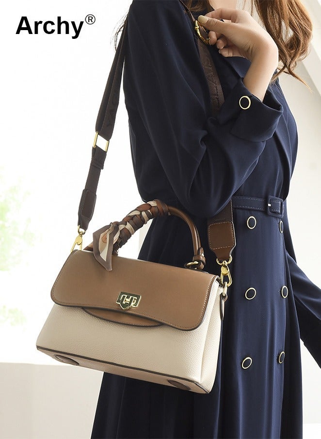 Archy Premium Textured Satchel Handbag for Women Exquisite Elegant Ladies Shoulder Crossbody Bags