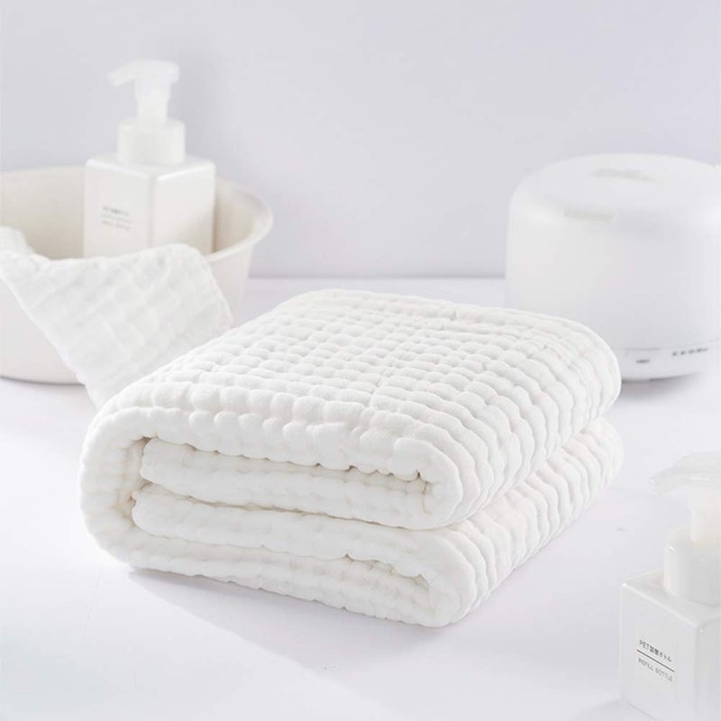 Yoofoss Hooded Baby Towels for Newborn 100% Muslin Cotton Baby Bath Towel with Hood for Babies, Infant, Toddler and Kids, Large 32x32Inch, Soft and Absorbent Newborn Essential - Image 2