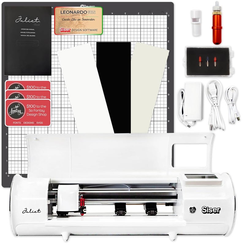 Siser Juliet Professional Vinyl Cutter Machine Bundle with Design Software  Designs - Image 1
